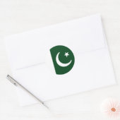 Vlag van Pakistan Ronde Sticker (Envelop)