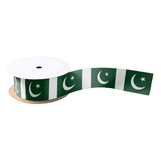 Vlag van Pakistan Satijnen Lint (Spoel)