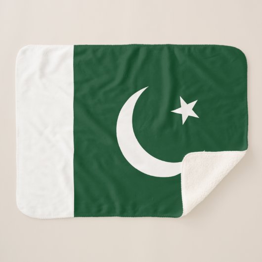 Vlag van Pakistan Sherpa Deken (Voorkant (horizontaal))
