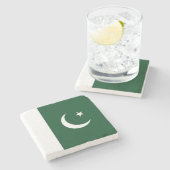 Vlag van Pakistan Stenen Onderzetter (Zijkant)