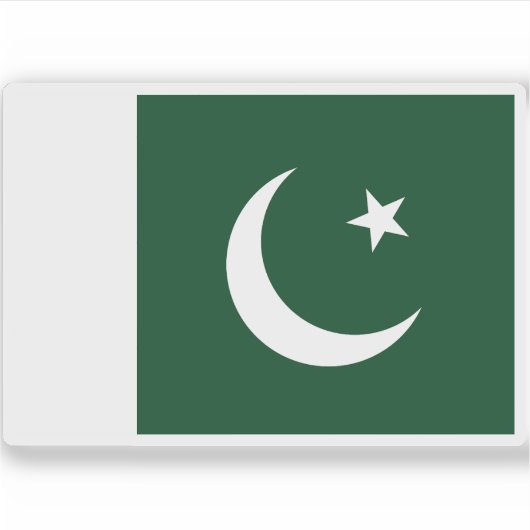 Vlag van Pakistan Sticker (Voorkant)