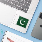 Vlag van Pakistan Sticker (Laptop met iPhone)