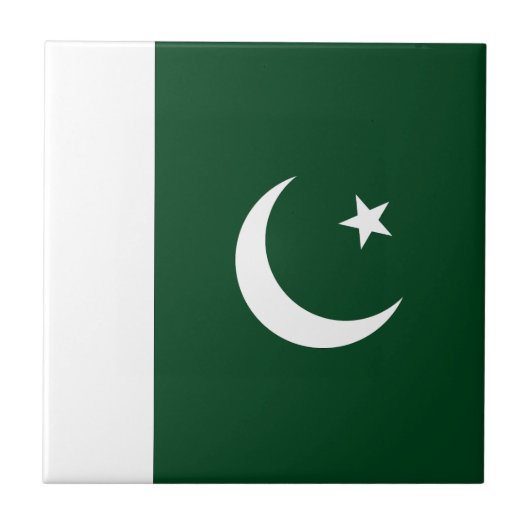 Vlag van Pakistan Tegeltje (Voorkant)