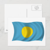Vlag van Palau Briefkaart (Voorkant / Achterkant)
