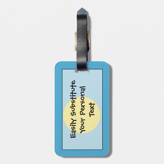 Vlag van Palau Easy ID Personal Bagagelabel (Achterkant verticaal)