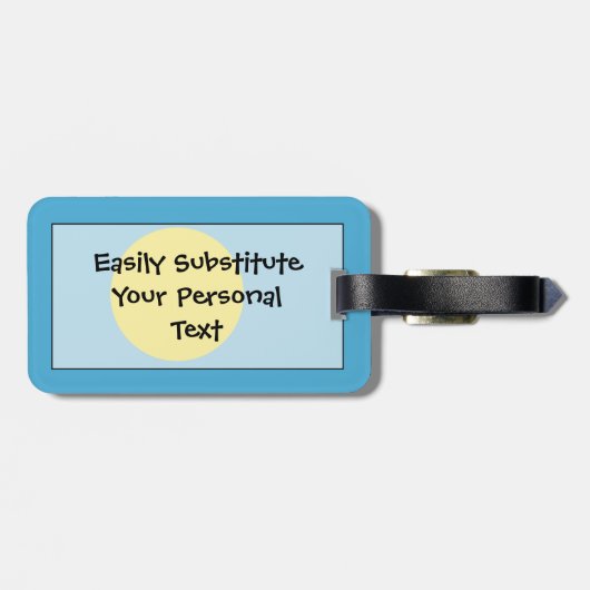 Vlag van Palau Easy ID Personal Bagagelabel (Achterkant horizontaal)