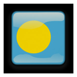 Vlag van Palau Poster