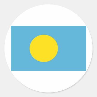 Vlag van Palau Ronde Sticker