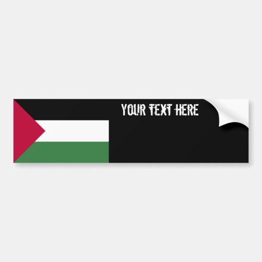 Vlag van Palestina Bumpersticker (Voorkant)