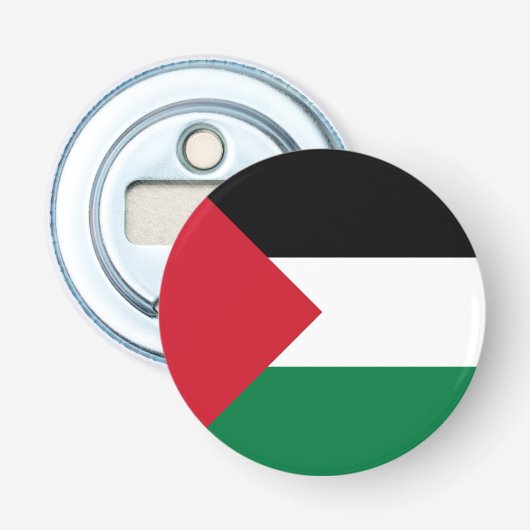 Vlag van Palestina Button Flesopener (Voorkant)