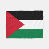 Vlag van Palestina Fleece Deken (Voorkant (Horizontaal))