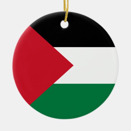 Vlag van Palestina Keramisch Ornament (Voorkant)