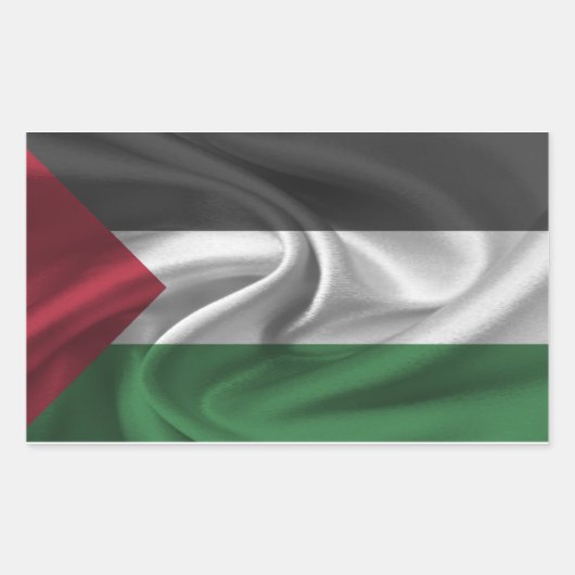 Vlag van Palestina Rechthoekige Sticker (Voorkant)