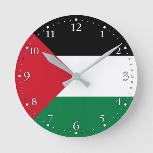 Vlag van Palestina Ronde Klok