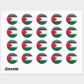 Vlag van Palestina Ronde Sticker (Vel)