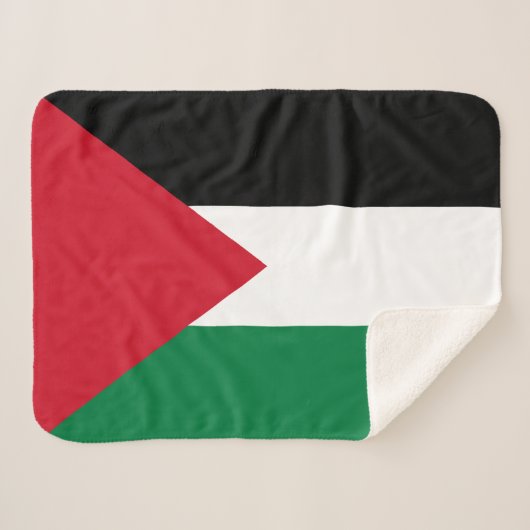 Vlag van Palestina Sherpa Deken (Voorkant (horizontaal))