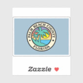 Vlag van Palm Beach County, Florida Sticker (Vel)