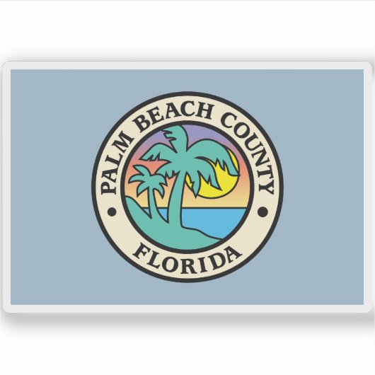 Vlag van Palm Beach County, Florida Sticker (Voorkant)