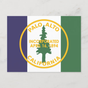 Vlag van Palo Alto, Californië Briefkaart