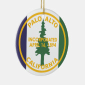 Vlag van Palo Alto, Californië Keramisch Ornament (Rechts)