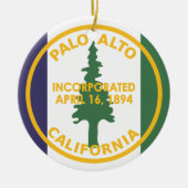 Vlag van Palo Alto, Californië Keramisch Ornament (Voorkant)