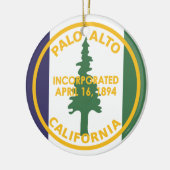 Vlag van Palo Alto, Californië Keramisch Ornament (Links)