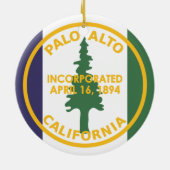 Vlag van Palo Alto, Californië Keramisch Ornament (Achterkant)