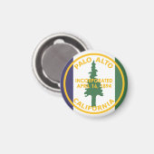 Vlag van Palo Alto, Californië Magneet (Voorkant / Achterkant)