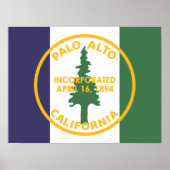 Vlag van Palo Alto, Californië Poster (Voorkant)