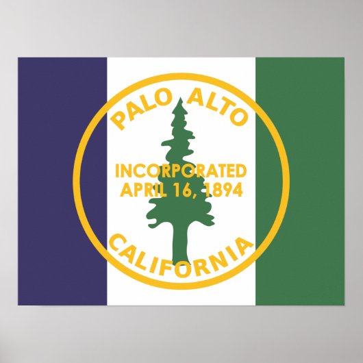 Vlag van Palo Alto, Californië Poster (Voorkant)