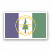 Vlag van Palo Alto, Californië Sticker (Voorkant)