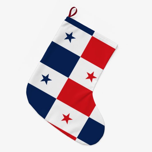 Vlag van Panama Grote Kerstsok (Voorkant (Hangend))