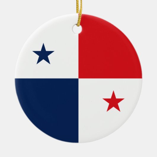 Vlag van Panama Keramisch Ornament (Voorkant)