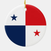 Vlag van Panama Keramisch Ornament (Achterkant)
