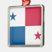 Vlag van Panama Metalen Ornament (Links)
