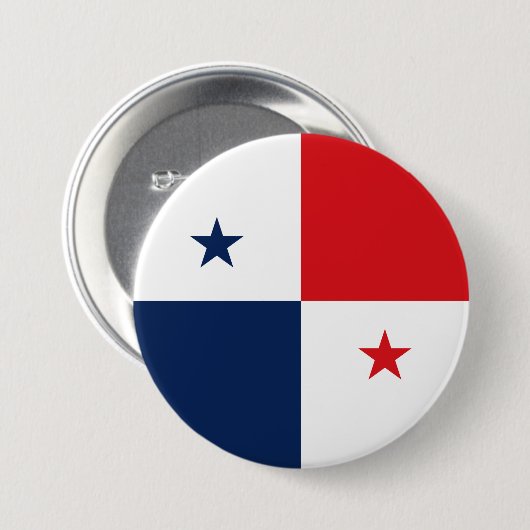 Vlag van Panama Ronde Button 7,6 Cm (Voorkant /achterkant)
