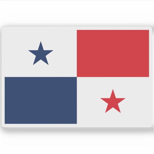 Vlag van Panama Sticker (Voorkant)