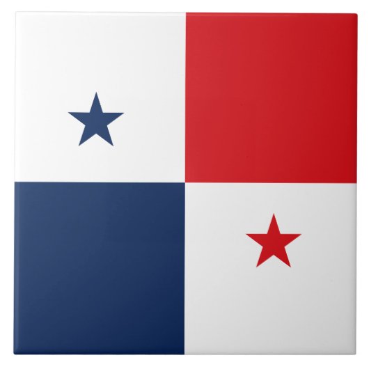 Vlag van Panama Tegeltje (Voorkant)
