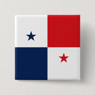 Vlag van Panama Vierkante Button 5,1 Cm