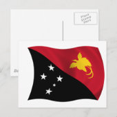 Vlag van Papoea-Nieuw-Guinea Briefkaart (Voorkant / Achterkant)
