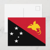 Vlag van Papoea-Nieuw-Guinea Briefkaart (Voorkant / Achterkant)