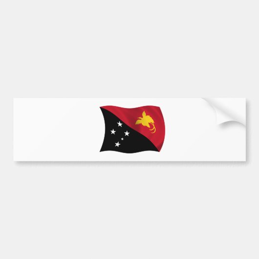 Vlag van Papoea-Nieuw-Guinea Bumpersticker (Voorkant)