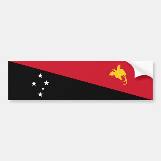 Vlag van Papoea-Nieuw-Guinea Bumpersticker (Voorkant)