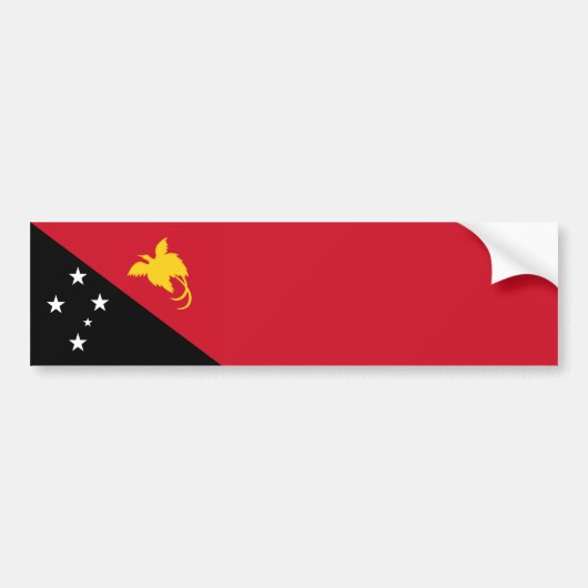 Vlag van Papoea-Nieuw-Guinea Bumpersticker (Voorkant)