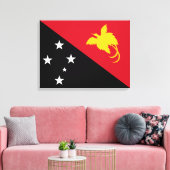 Vlag van Papoea-Nieuw-Guinea Canvas Afdruk (Insitu (Woonkamer))