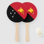 Vlag van Papoea-Nieuw-Guinea Handwaaier (Voorkant en achterkant)