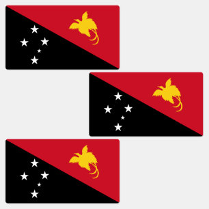 Vlag van Papoea-Nieuw-Guinea Labels