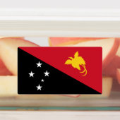 Vlag van Papoea-Nieuw-Guinea Labels (Aangebracht)