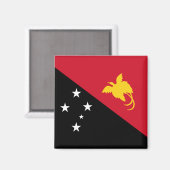 Vlag van Papoea-Nieuw-Guinea Magneet (Voorkant / Achterkant)