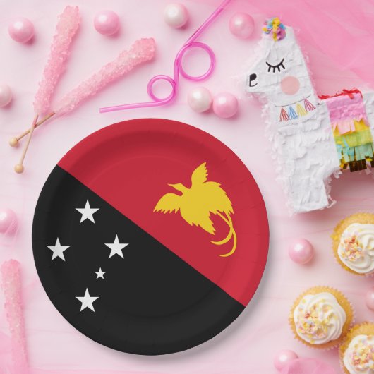Vlag van Papoea-Nieuw-Guinea Papieren Bordje (Feest)
